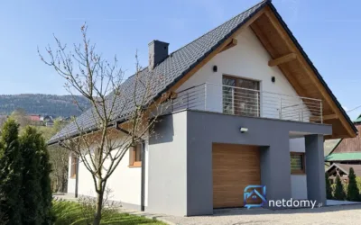 Nowoczesny dom wolnostojący 136 m2 Stróża Myślenice duża działka 1000 m2 - Netdomy