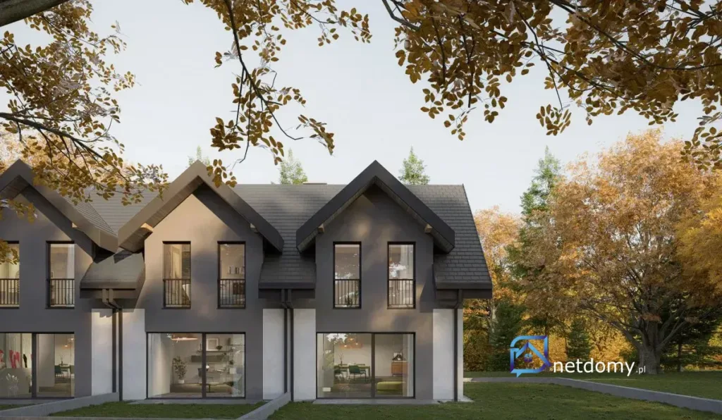 Nowy dom szeregowy z ogródkiem w Zabierzowie 83,2 m² - Netdomy
