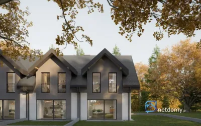 Nowy dom szeregowy z ogródkiem w Zabierzowie 83,2 m² - Netdomy