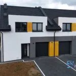 Nowoczesny dom w zabudowie bliźniaczej pod Warszawą 111,86 m2 – Łomianki - Netdomy