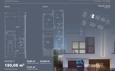 Dom bliźniak 150 m² z ogrodem i osobnym wjazdem – Park Klonowy, Grabówka - Netdomy