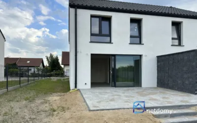 Nowy dom bliźniak 106 m² z ogrodem i garażem - Załom/Pucice pod Szczecinem - Netdomy