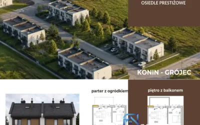 Nowy szeregowiec 62 m² z ogródkiem w Koninie przy ulicy Grójeckiej - Netdomy