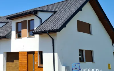 Bliźniak 125 m² w Nowym Sączu Zawada – garaż, działka 306 m², stan surowy zamknięty - Netdomy