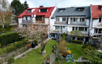 Dom szeregowy z ogrodem, garażem i tarasem w Słupsku - Cieplińskiego 102,75 m² - Netdomy