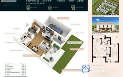 Nowy dom bliźniak z dużą działką 740 m² we Włocławku - Netdomy