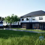 Nowoczesny bliźniak 112 m² z ogrodem – Rybacka, Zielona Góra - Netdomy